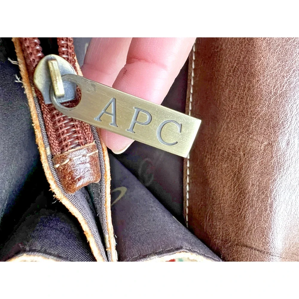 Vintage APC AmeriLeather Briefcase Carry On Bag 17X12.5 compartment strap